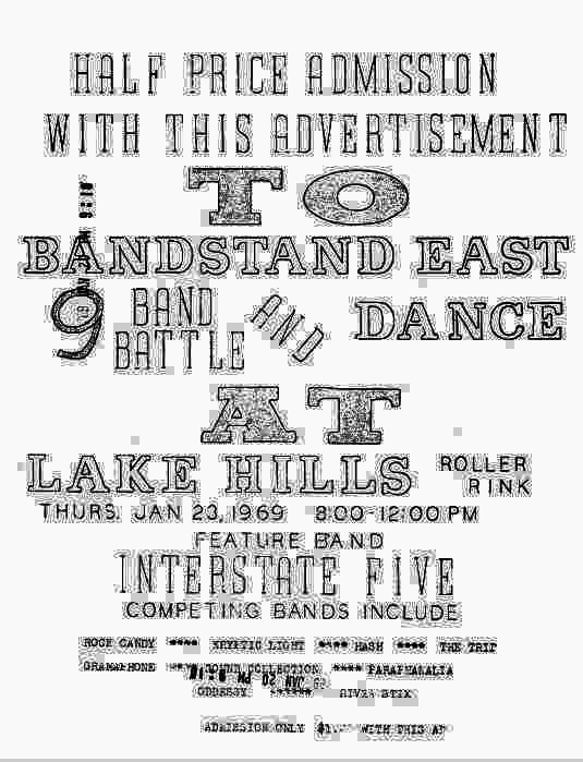 Battle of the Bands at Lake Hills in January 1969 - Courtesy of Steve English